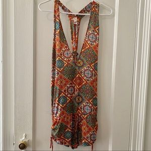 Luli fama bright colored swimsuit cover up size S